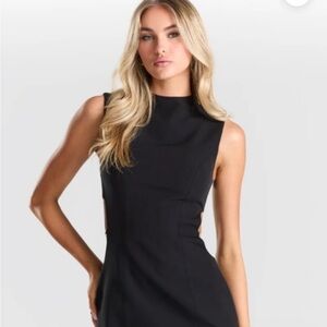 Chic Black Backless Dress